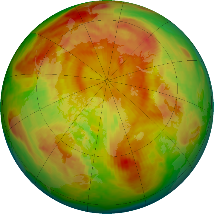 Arctic ozone map for 10 May 1980